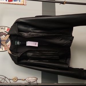 Wild fable fringe faux learher jacker nwt